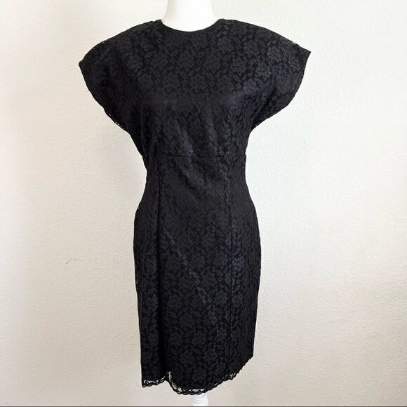 Gunne Sax Dresses & Skirts - GUNNE Sax by Jessica McClintock Vintage Black Lace Sheath Dress Women’s 9